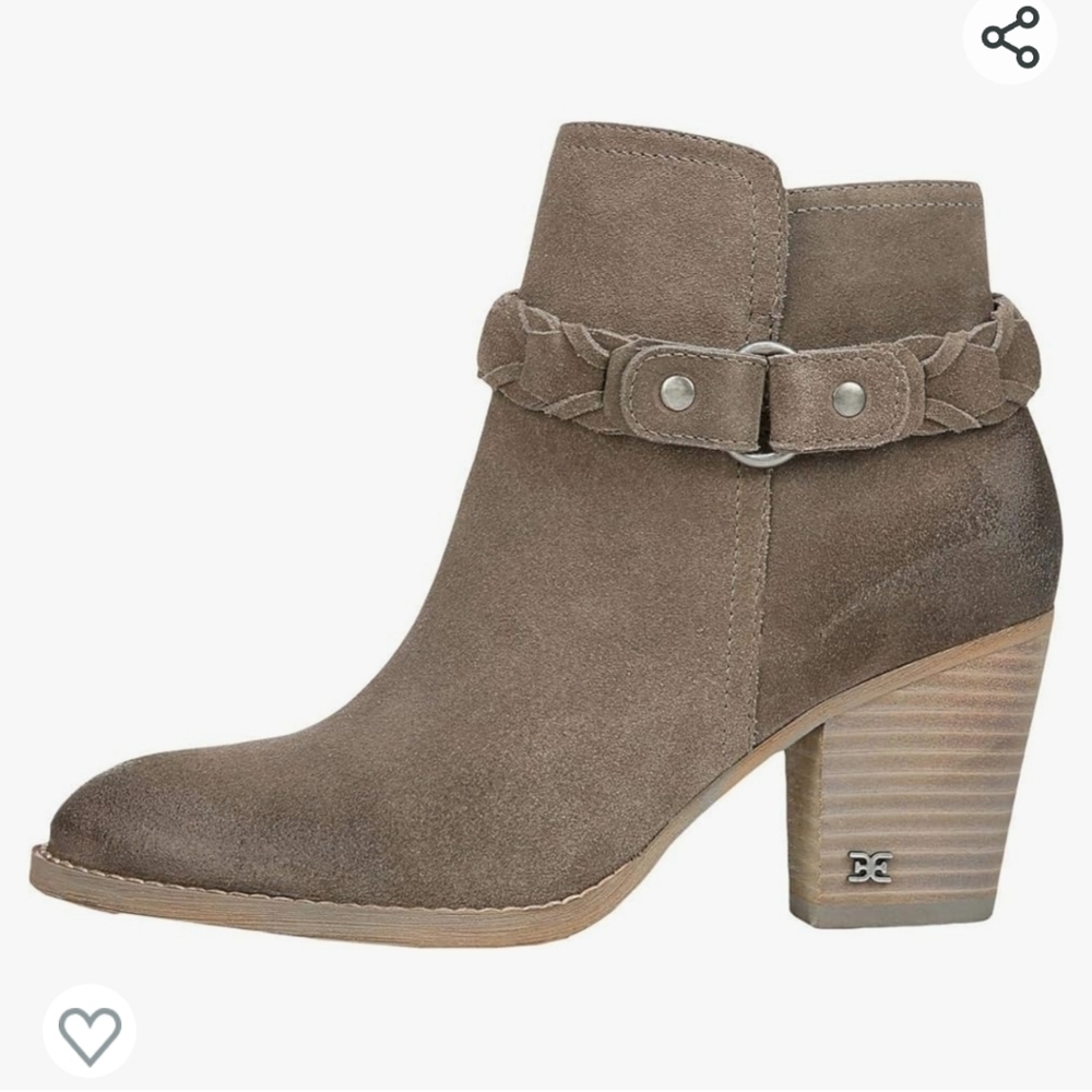 Sam Edelman sz 10 gray tan suede New ankle boots